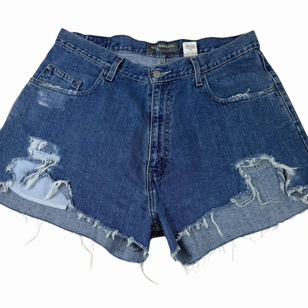 VTG Levi's Silvertab Women's Shorts Sz 34 (33) Blue Jean Cutoff Loose Y2K Jorts